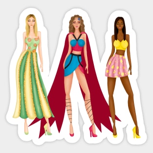 badass, summer, beach and catwalk ready designed outfits Sticker